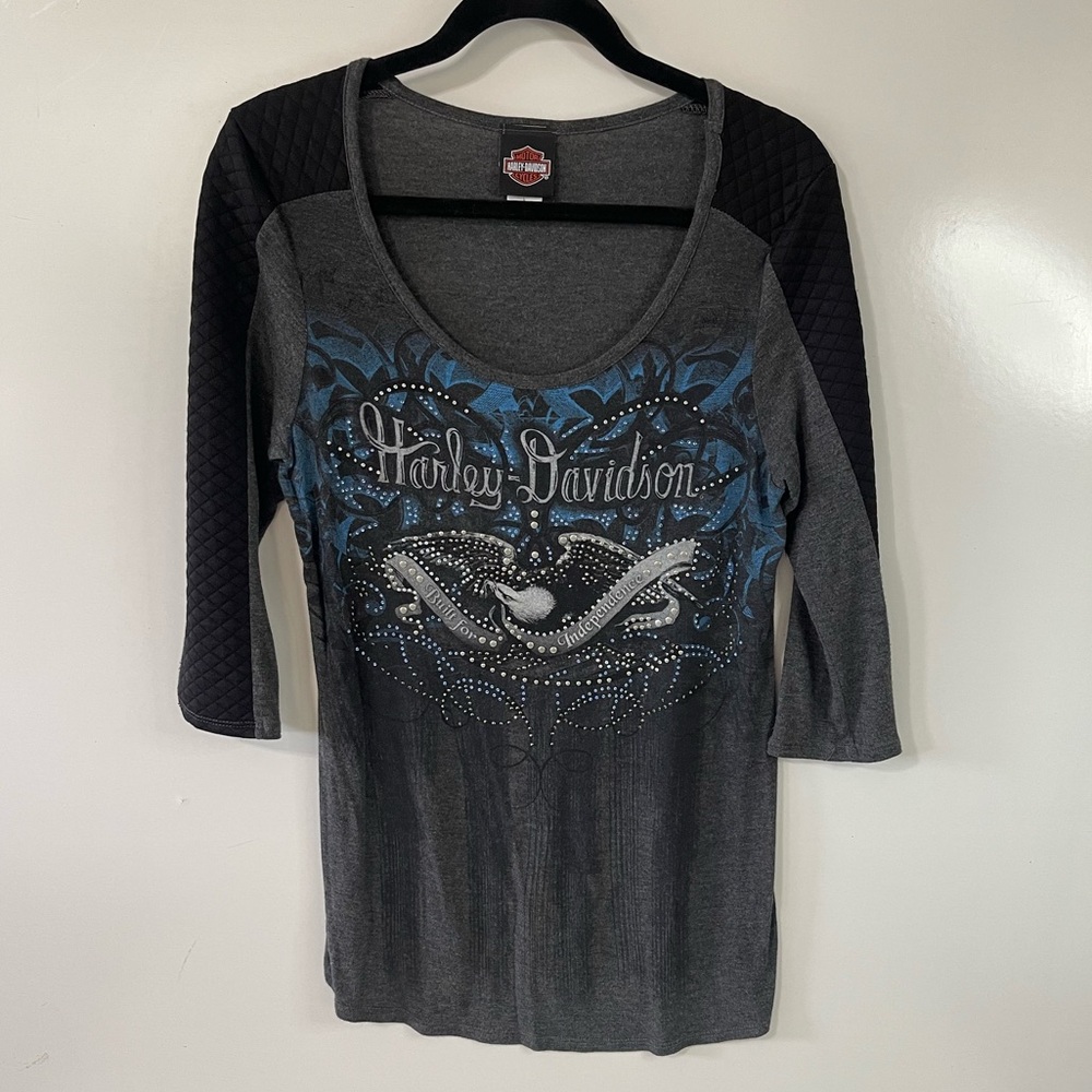 Harley Davidson Women’s top Size Large 3/4 sleeve length